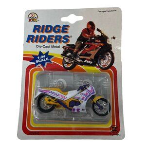 Ridge Riders 1:24 Die Cast Kawasaki Drag Pro Motorcycle 1994 Vintage Sealed Toy